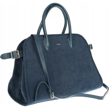 Kabelka HERISSON kabelka z eko kůže semišová modrá