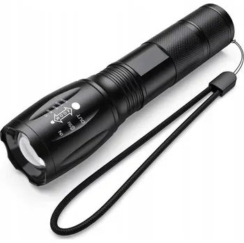 Svítilna VOJENSKÁ TAKTICKÁ LED SVÍTILNA ZOOM T6 CREE voděodolná, na baterie