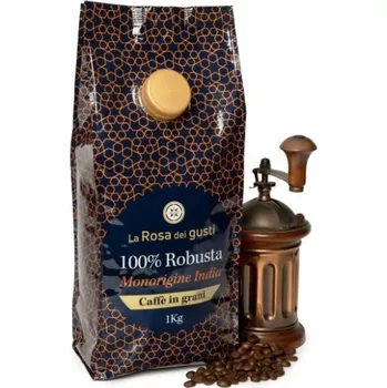 Káva La rosa dei gusti 100% robusta monorigine india 1kg
