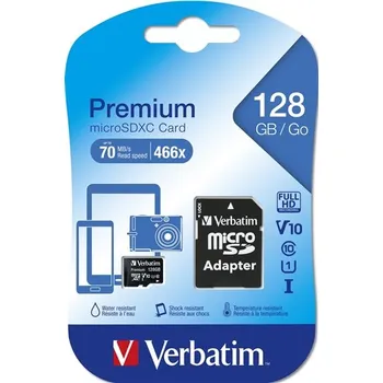 Paměťová karta VERBATIM 44085 microSD 128GB class10