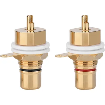 Příslušenství pro čtečku elektronické knihy RCA Zásuvka do šasi, 2 ks, Mosaz, Pozlacená, Audio Konektor