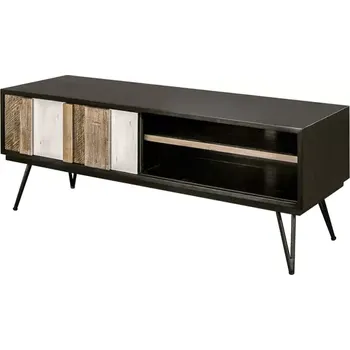 Televizní stolek TV stolek Adesso 150 cm z masivu černý/hnědý