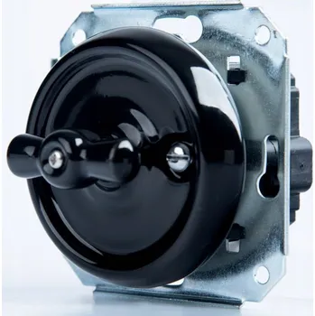 vypínač Jednopólový vypínač pod omítku Jim A0022 černý