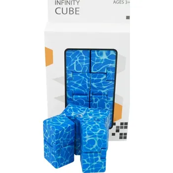 Hlavolam Infinity Cube Nekonečná kostka – modrá žílovaná