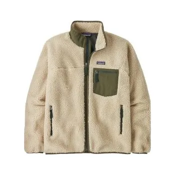 Pánská softshellová bunda Patagonia Classic Retro-X Jacket Men Dark Natural w/Basin Green béžová XL