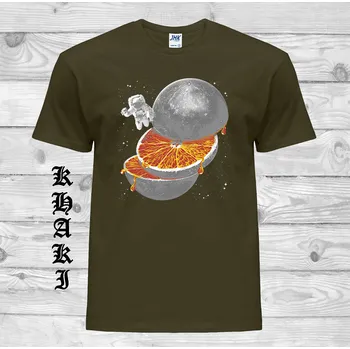 Pánská móda panske-levne-bavlnene-tricko-vtipne-zeme-pomeranc Barva: Khaki, velikost: XS