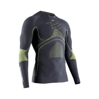 Pánské termoprádlo X-Bionic Energy Accumulator 4.0 Shirt Round Neck Men Charcoal/Yellow šedá L