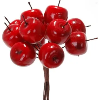 Vánoční dekorace Přízdoba Jablíčka 12cm/12ks