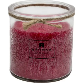 Svíčka AROMKA Přírodní vonná svíčka palmová, Vánoční Punč, 250 ml, Recyklované sklo