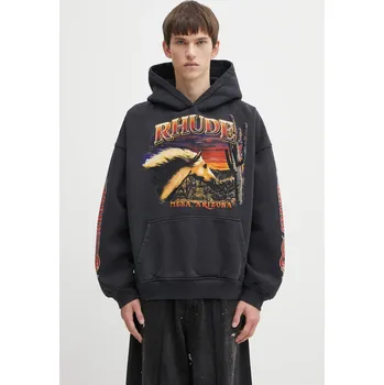 Dámská mikina Bavlněná mikina RHUDE Mesa stallion, XL, černá, 99X