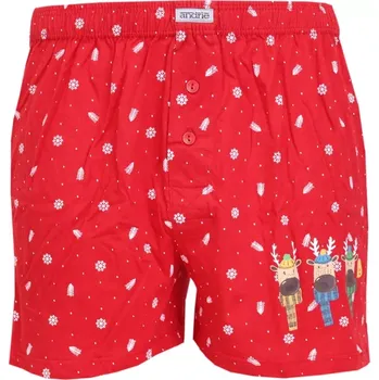 Pánské spodní prádlo Pánské trenky Andrie PS5911 červené vel.XXL