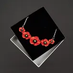 AMADEA Dřevěný náhrdelník na krk vlčí máky, 8 cm, český výrobek