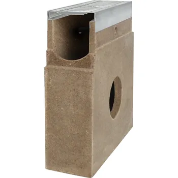 Odvodňovací žlab Sběrná polymerbetonová vpusť BIELBET A15 s pozinkovanou mříží 333 x 130 x 400 mm 130 mm