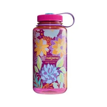 Láhev Nalgene Wide Mouth Sustain 1000 ml Magenta/Botanical Florals růžová