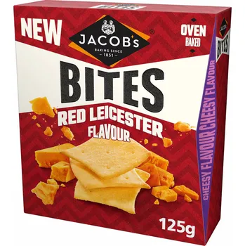 Jacobs pšeničné krekry s příchutí sýru Red Leicester 125 g