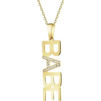 Přívěsek Zlatý přívěsek se zirkony - BABE - AP543-7495