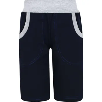 Chlapecké kraťasy V-Mart, Chlapecké tmavě modré bermudy (s gumou v pase) 110/116