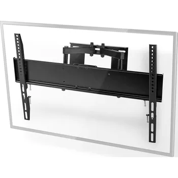 Televizní držák NEDIS nástěnný TV držák/ 37 - 80"/ nosnost 35 kg/ náklon 15°/ otočný 0 - 180°/ Full Motion/ ocel/ černý