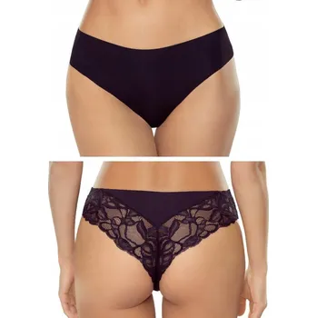 Kalhotky Komfortní Kalhotky Dámské kalhotky brazilské kalhotky Risa 5033 Černá M