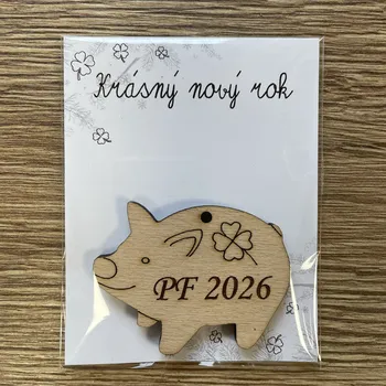 Vánoční ozdoba Vánoční ozdoba v sáčku prasátko PF 2026 7 cm