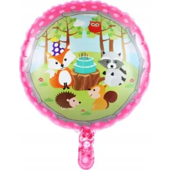 Balónek FÓLIOVÝ BALÓNEK ZVÍŘÁTKA - LIŠKA, JEŽEK, MÝVAL, SOVA 45 CM