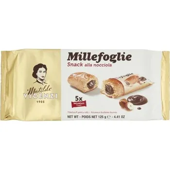 Matilde vincenzi millefoglie mini snack lískooříškový 125g