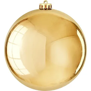 Vánoce LAALU Vánoční ozdoby - koule, zlatá lesklá, průměr 15 cm
