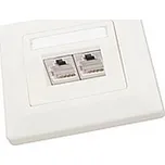 Zásuvka Solarix CAT5E STP 2 x RJ45 pod omítku bílá