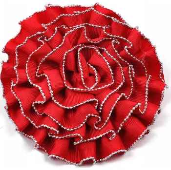 Brož Látková Brož Květina - červená