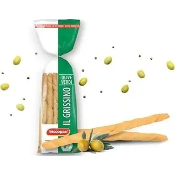 Slaná tyčinka Biscopan grissini s olivami 200g