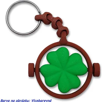 Flexi Factory Přívěsek na klíče Čtyřlístek v kruhu