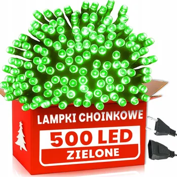 Vánoce VÁNOČNÍ OSVĚTLENÍ NA STROMEČEK 500 LED ZELENÉ SVÁTEČNÍ IP44 VNITŘNÍ VENKOVNÍ