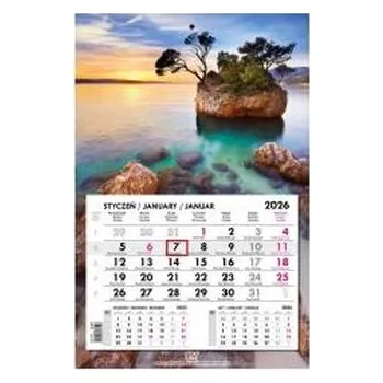 Kalendář Kalendarz 2026 jednodzielny gł. płaska Chorwacja