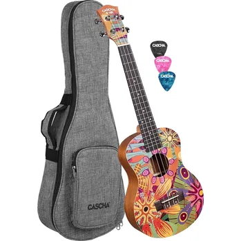 Ukulele Cascha HH 2611 Art Series Flowers Tenorové ukulele