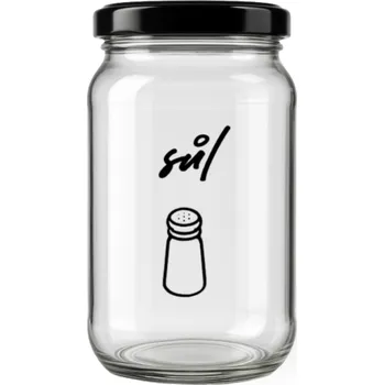 Sklenice Úklid pro klid Sklenice na sůl 0,9 l Typ písma: Psací