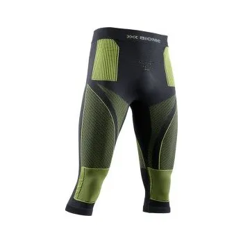 Pánské kalhoty X-Bionic Energy Accumulator 4.0 Pants 3/4 Men Charcoal/Yellow šedá XL