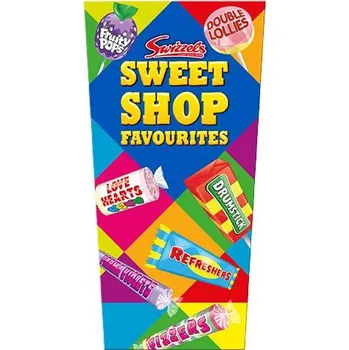 Bonbon Swizzels Sweet Shop Favourites mix šumivých bonbonků a lízátek s ovocnými příchutěmi 324 g