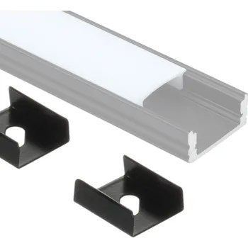 Nábytkové kování Interex design Uchycení profilu MAXX / Černá matná - pár 2 ks