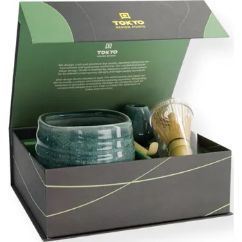 Čajová souprava Tokyo Design Studio Dárková sada na přípravu čaje Matcha Green (4ks)
