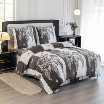 Povlečení Povlečení mikroplyš TIRSO šedo-bílé Rozměr povlečení: 70 x 90 cm | 140 x 200 cm, 140x200 / 70x90 cm, 140x220 / 70x90 cm, 200x220 + 2 polštáře 70x90 cm