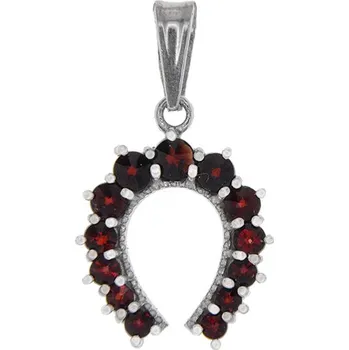 Přívěsek Český granát přívěsek stříbrný 140002