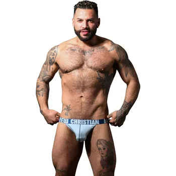 Pánské erotické prádlo Pánské jocksy Andrew Christian modré ALMOST NAKED (93595-PWBL) XL Možnost vrácení zboží ZDARMA do 120 dnů!