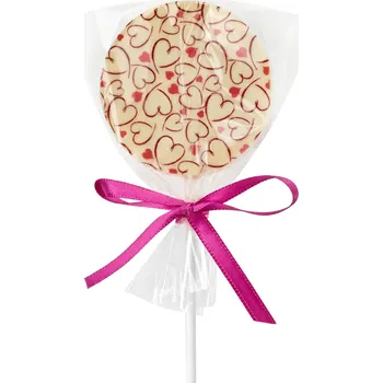 Čokoláda Kulaté lízátko z bílé čokolády, 25 g