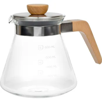 Konvice na čaj Woody 0,6 l - skleněná konvička