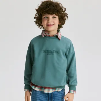 Chlapecká mikina Reserved - Mikina s potiskem - petrolejová - 963FJ-67X - 963FJ-67X-116