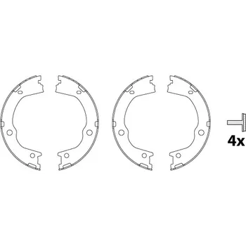 Lanko parkovací brzdy Sada brzdových čelistí parkovací brzdy TRW GS8860