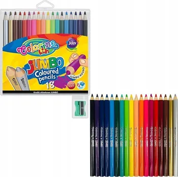 Výtvárné potřeby Pastelky Colorino kulaté Jumbo 18 barev + ořezávátko