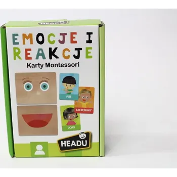 Dřevěná hračka HEADU Montessori Hra emoce a činnosti v1-4 53160