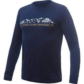 Pánské tričko Sensor Merino Active Mountains - Pánské triko s dlouhým rukávem Deep Blue L