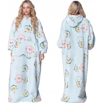 Dámská mikina DEKA oversize mikina Silná až ke Kotníkům MIKINOVÁ DEKA XXL AVOKÁDO Plyšový Župan